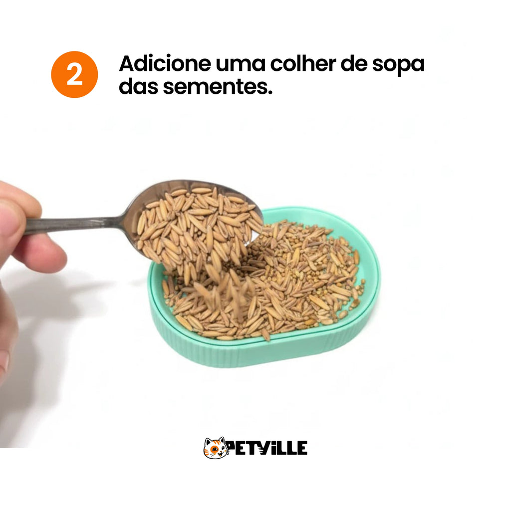 Grama Hidropônica Cultivável para Gatos - Petville™