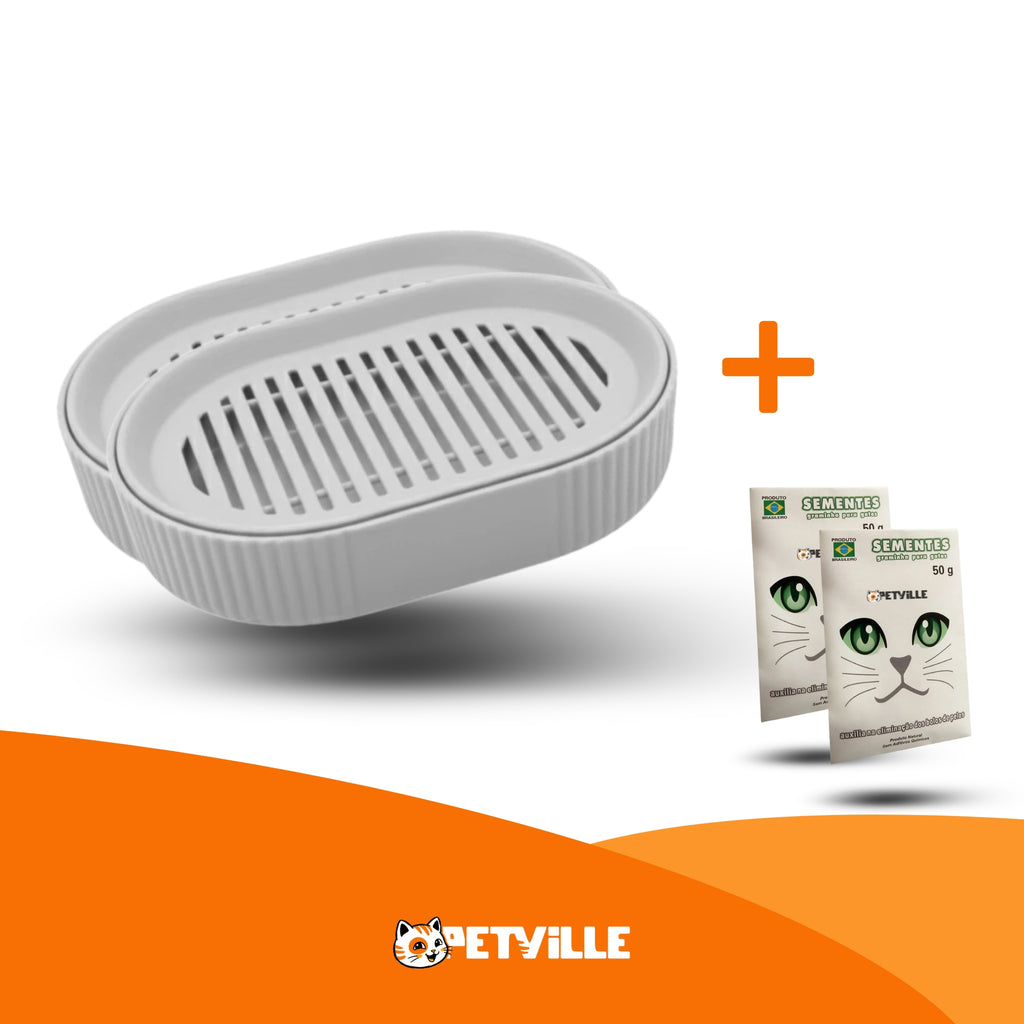 Grama Hidropônica Cultivável para Gatos - Petville™