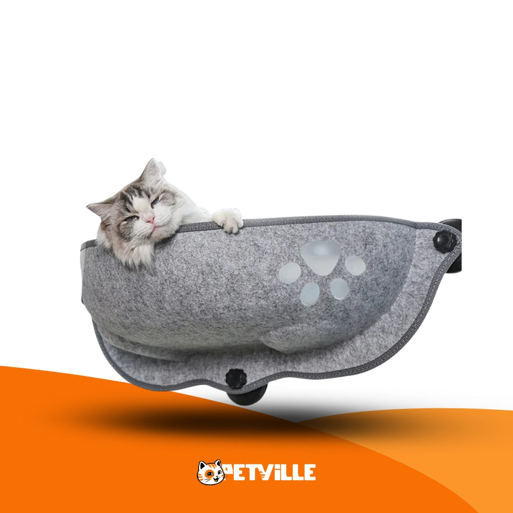 Cama de Janela Suspensa para Gatos com Ventosas Reforçadas