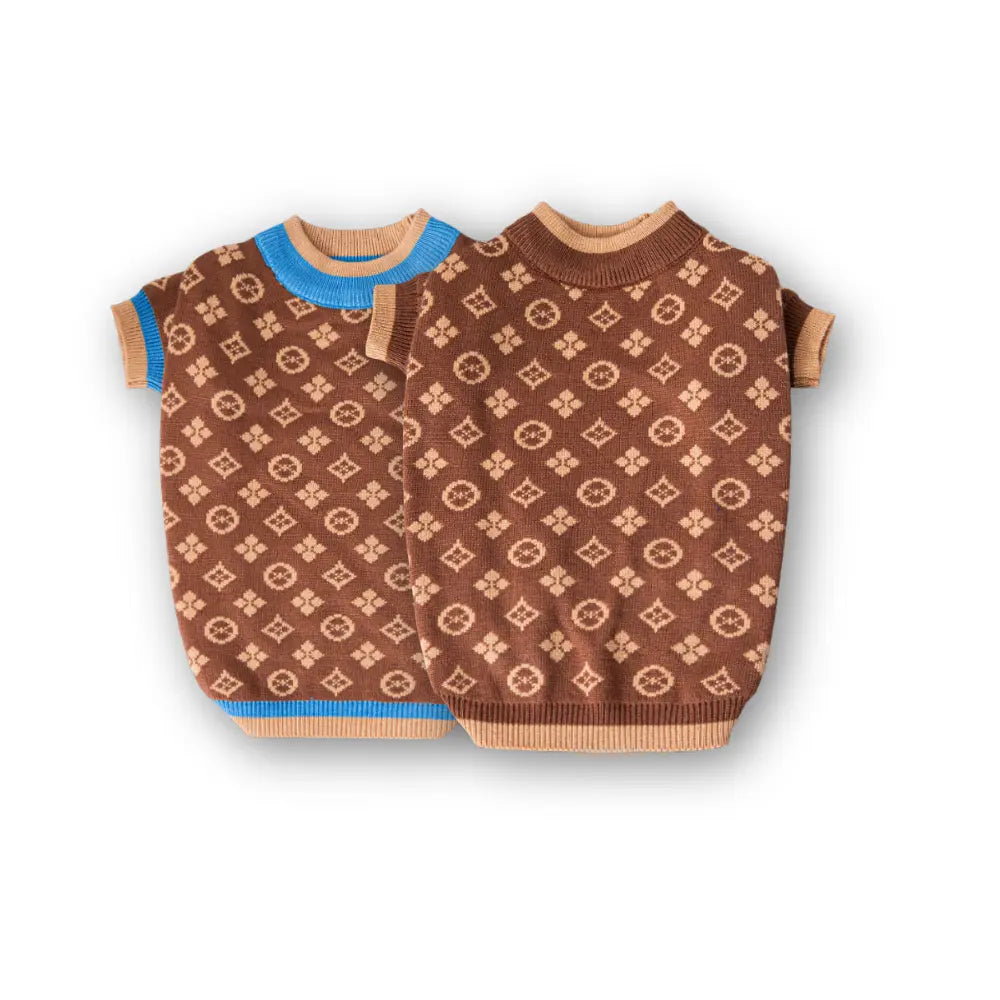 Roupa de Cachorro de Malha Estampada