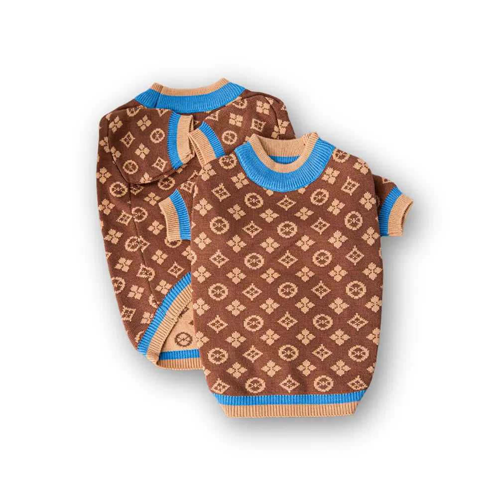 Roupa de Cachorro de Malha Estampada