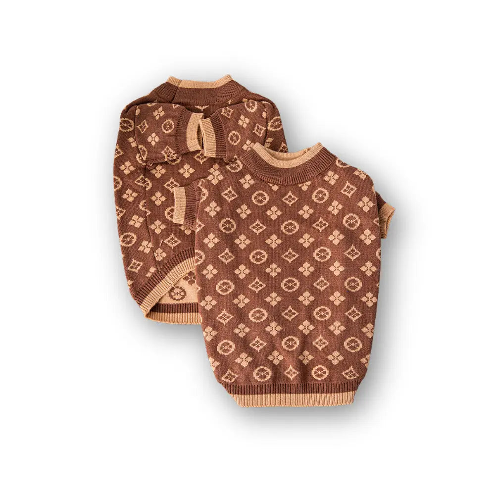 Roupa de Cachorro de Malha Estampada