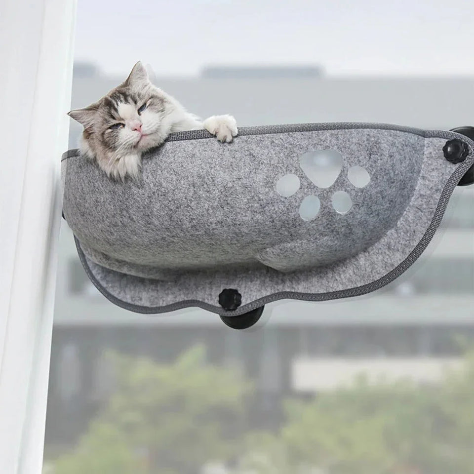 Cama de Janela Suspensa para Gatos com Ventosas Reforçadas